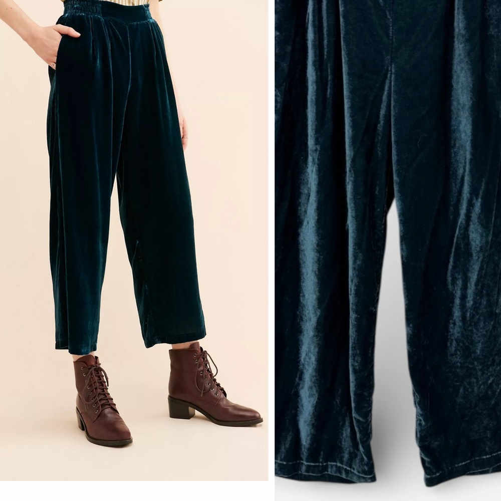 Adelyn Rae Velvet Cropped Pants Trousers Women’s M